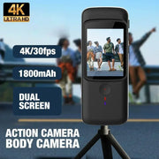 4K WiFi Anti-shake Action Camera Dual Screen 30m Waterproof Touch Screen Sport Camera for Travel Video Recorder Diving Bodycam