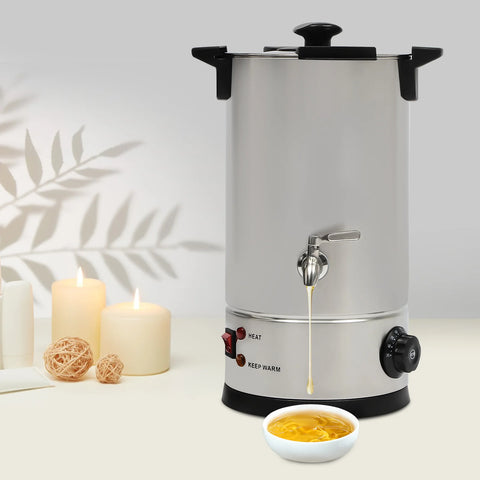 10L Wax Melter 304 Stainless Steel Electric Wax Melting Pot Large Capacity Wax Heater Machine for Candle Making