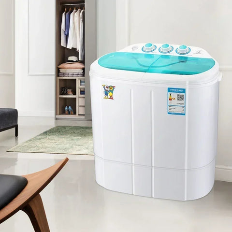 household semi-automatic small Washing and drying integrated double barrel double cylinder baby mini washing machine