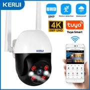 KERUI 5MP 8MP 4K PTZ WiFi IP Wireless Camera Tuya Smart Outdoor Home Security Dual Lens 10MP 5K Camera CCTV Video Surveillance