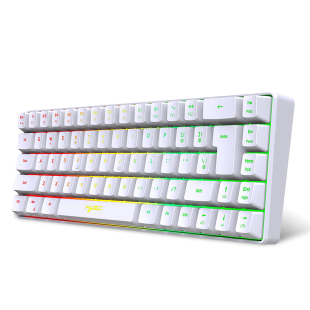 60% wired gaming keyboard, RGB backlight ultra compact mini keyboard, waterproof small compact 61 key keyboard for pc/Mac gamers