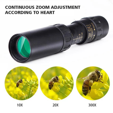 10-300X Zoom HD Portable Strong Binoculars Long Range Professional Spyglass Monocular Telescope Low Night Vision for Huntin X7R8