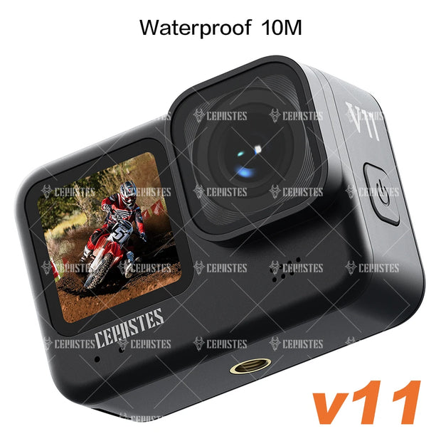 CERASTES V11 5K 4K60FPS WiFi Anti-shake Action Camera Go With Remote Control Screen Waterproof Sport Camera pro drive recorder