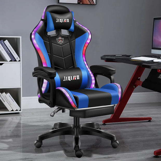 2023 New gaming chair,High quality computer chair with massage,leather office chair RGB light gamer chair swivel gaming chair