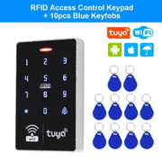 IP68 Waterproof WiFi Tuya Access Control System Keypad RFID Keyboard APP Remote Unlocking  Wiegand Output 125KHz and 13.56MHz