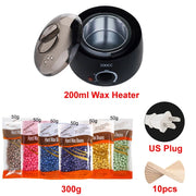 Wax Heater Warmer Machine For Hair Removal Depilation Wax Dipping Epilator Paraffin Pot and Wood Sticks Kit