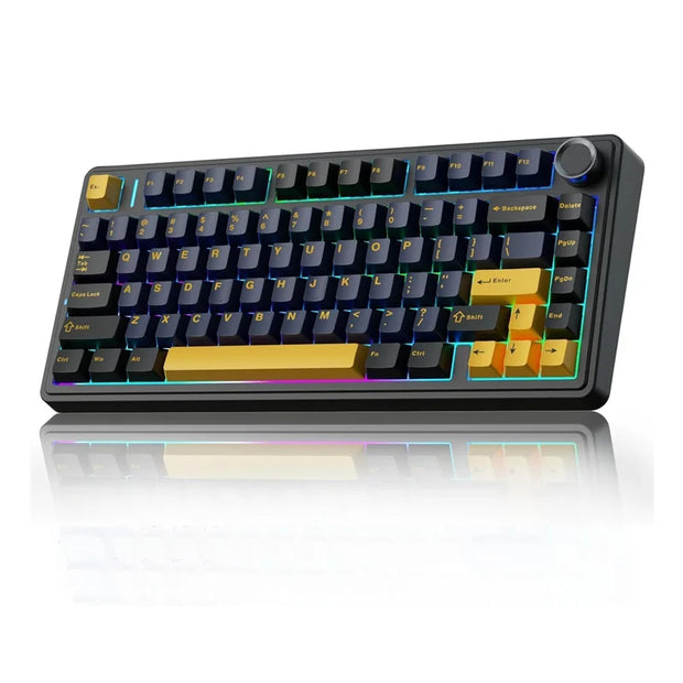 AULA F75 Gaming Mechanical Keyboards RGB Backlit 2.4G /BT/Wired 3 Mode Gasket Structure 75% Customized 80Keys Gradient Keyboard