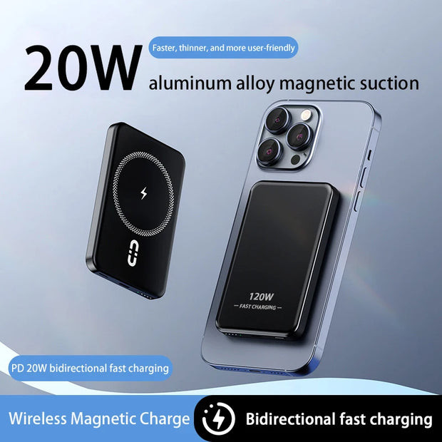 Xiaomi Magnetic Power Bank 50000mAh Large Capacity 120W Wireless Fast Charger Portable Battery for iPhone Samsung Xiaomi Gift