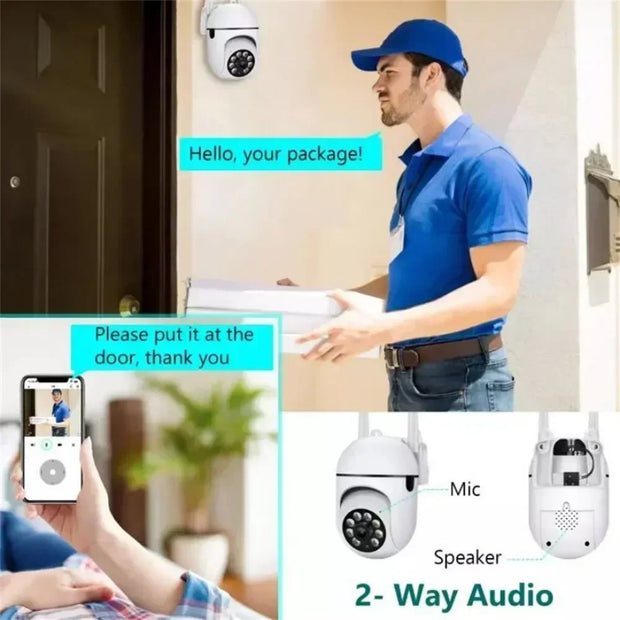 8MP Wireless Security Surveillance PTZ Camera Wifi IP Outdoor 4X Zoom Cameras AI Human Tracking Two-way Audio HD Night Color Cam