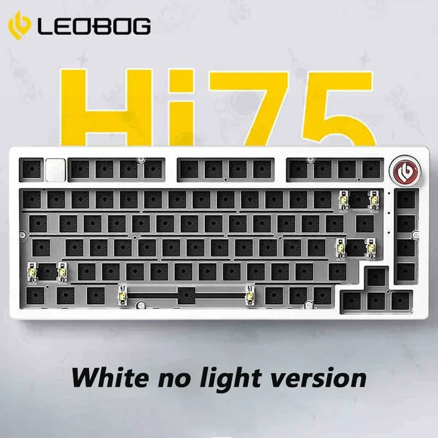 LEOBOG Hi75 Hot-Swap 81-Key E-sport Gaming Mechanical Keyboard Aluminum Alloy Barebones RGB Backlighting Gasket-Mounted Custom