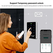 IP68 Waterproof WiFi Tuya Access Control System Keypad RFID Keyboard APP Remote Unlocking  Wiegand Output 125KHz and 13.56MHz