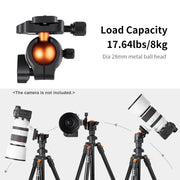 Camera Tripod Stand Aluminum Alloy Low Angle Photography Travel Tripod with Carrying Bag for DSLR Cameras