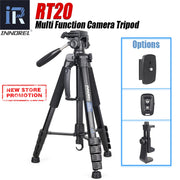 INNOREL RT20 184cm Height Camera Tripod Lightweight Travel Professional Stand for DSLR Cellphone Camcorder Gopro Fill-in Light