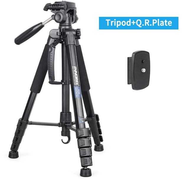 INNOREL RT20 184cm Height Camera Tripod Lightweight Travel Professional Stand for DSLR Cellphone Camcorder Gopro Fill-in Light