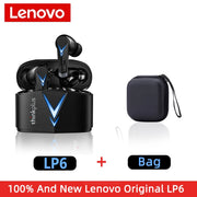 Original Lenovo LP6 TWS Gaming Earbuds Noice Cancelling Wireless Earphone HIFI Music Bluetooth Headphones with Dual Mode Headset