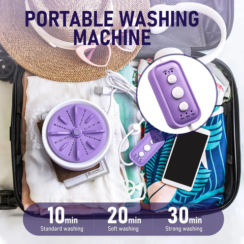 Mini Washing Machine With Remote Control,Automatic Rotating,3 in 1 Portable Washers for Baby Clothes Dishes,Trave Camping Hotel