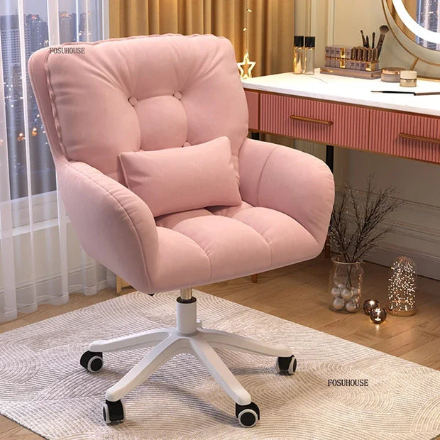 Nordic Simple Office Chairs for Household Bedroom Gaming Chairs Computer Chair Cream Style Comfortable Leisure Office Furniture