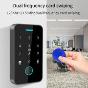 Dual RFID 125Khz+13.56MHz NFC Tuya Outdoor Fingerprint Access Control Keypad IP67 Waterproof Biometrics Door Opener with Gateway