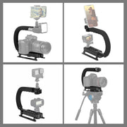 PULUZ U/C Shape Portable Handheld DV Bracket Stabilizer for All SLR Cameras and Home DV Camera