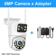 Smar 6MP PTZ WiFi IP Camera Dual Lens With Dual Screen Two-way Audio Auto Tracking Security Outdoor CCTV Vedio Surveillance ICSe