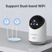 Lenovo 5MP WiFi Camera Smart Home Indoor Wireless IP Surveillance Camera Auto Tracking Security CCTV Surveillance Baby Monitor