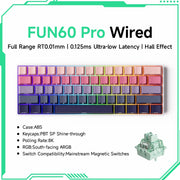 Akko MonsGeek FUN60 PRO&MAX HE Machanical Keyboard Magnetic Switch 60% Wireless Gaming Keyboard Rapid Trigger 8K Custom Keyboard