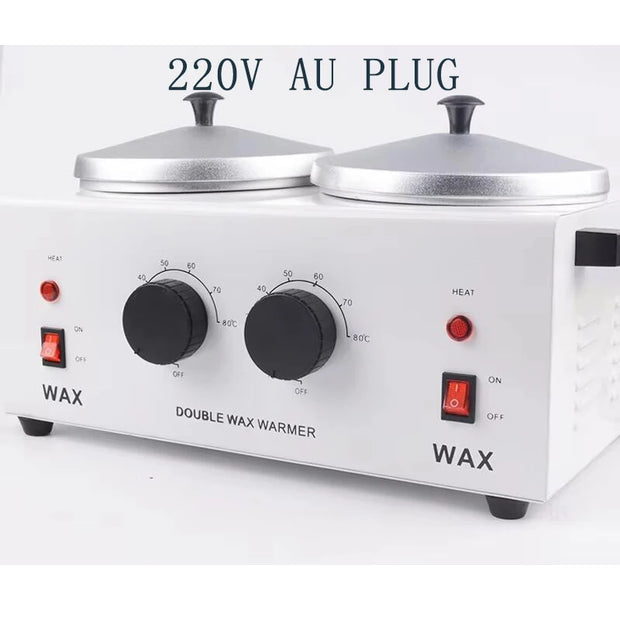 Electric Double Depilatory Wax melting Heater Machine For Hair Removal SPA Hand and Feet Epilator Hair Removal Tool For Salon