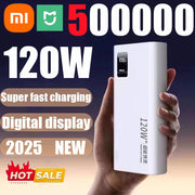 Xiaomi 50000mAh Fast Charging Power Bank 120W High Capacity Powerbank Portable Battery Charger For iPhone Samsung Huawei New