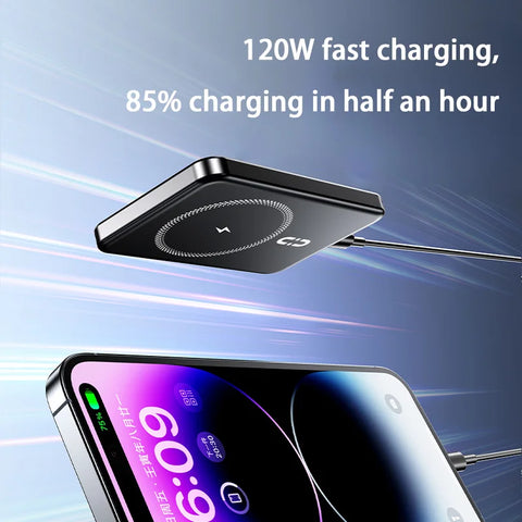 Xiaomi Magnetic Power Bank 50000mAh Large Capacity 120W Wireless Fast Charger Portable Battery for iPhone Samsung Xiaomi Gift