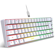 HXSJ V200 Wired K68 RGB Streamer Mini Gaming Keyboard 19-Key Conflict-Free Membrane Keyboard but Mechanical Feel for Game/Office