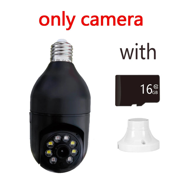 New WiFi 1080P Surveillance IP Camera E27 Bulb Google Auto Tracking Night Vision Full Color Video Security Baby Monitor Indoor