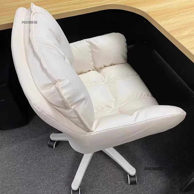 Nordic Simple Office Chairs for Household Bedroom Gaming Chairs Computer Chair Cream Style Comfortable Leisure Office Furniture