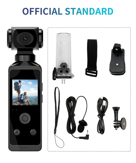 New 4K 1080P Pocket Camcorder HD Cam 1.3"  LCD Screen 270° Rotatable Wifi Mini sports Camera with Waterproof Case Motion Cameras