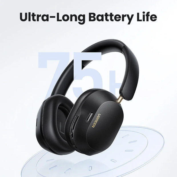 Choice Wireless Bluetooth Headphones 43dB Hybrid Active Noise Cancellation Hi-Res LDAC 75H Spatial Audio Headset Earphones