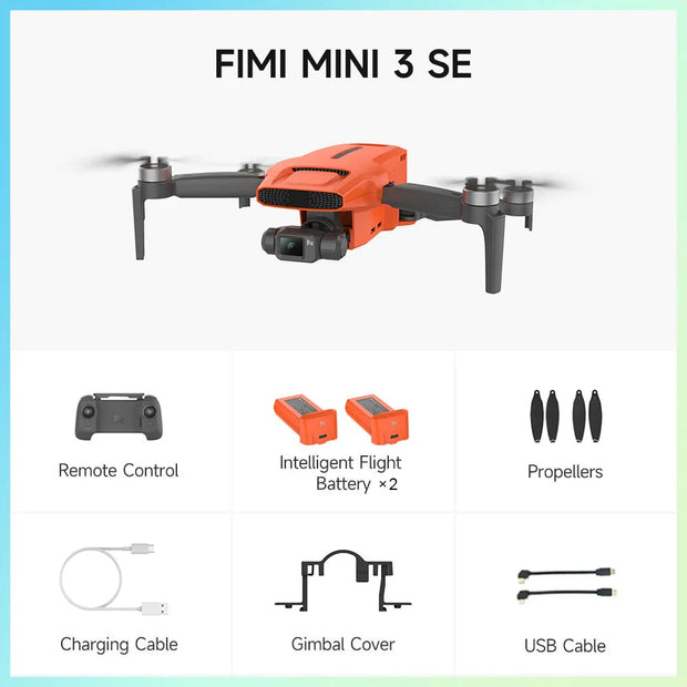 C0 FIMI MINI 3 Drone 4k Professional Camera GPS Brushless Quadcopter 2.4/5.8GHz 60fps AI Night Video 3-Axis Gimbal FPV RC Drone