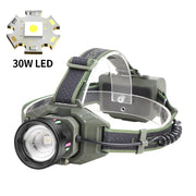 30W Powerful LED Headlamp Headlight TYPE-C Rechargeable 18650/21700 Battery Head Torch Waterproof Fishing Lantern