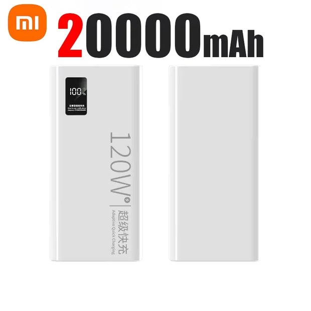 Xiaomi 50000mAh Fast Charging Power Bank 120W High Capacity Powerbank Portable Battery Charger For iPhone Samsung Huawei New