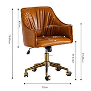 Nordic Leather Office Chairs For Office Luxury Gold Feet Computer Chair Sedentary Comfortable Backrest Swivel Desk Gaming Chair