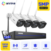 ANNKE 5MP Outdoor Wifi Surveillance Camera System Two Way Audio Motion Detection Night Vision Wireless Video Security Camera Kit