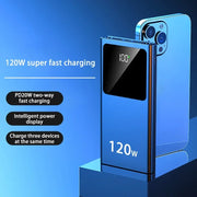 200000mAH 120W Power Bank Super Fast Charging Battery High Capacity Power Bank Digital Display For iphone 15 14 Samsung Xiaomi