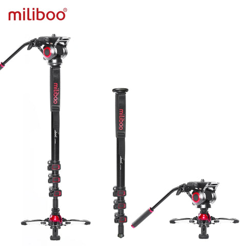 miliboo MTT705Ⅱ Camera Video Monopod with Fluid Drag Head Professional Camera Stand for DSLR, Camcorder Travel 10kg load