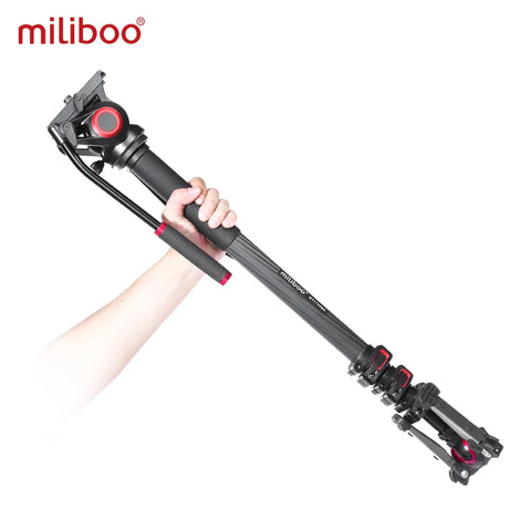 miliboo MTT705Ⅱ Camera Video Monopod with Fluid Drag Head Professional Camera Stand for DSLR, Camcorder Travel 10kg load